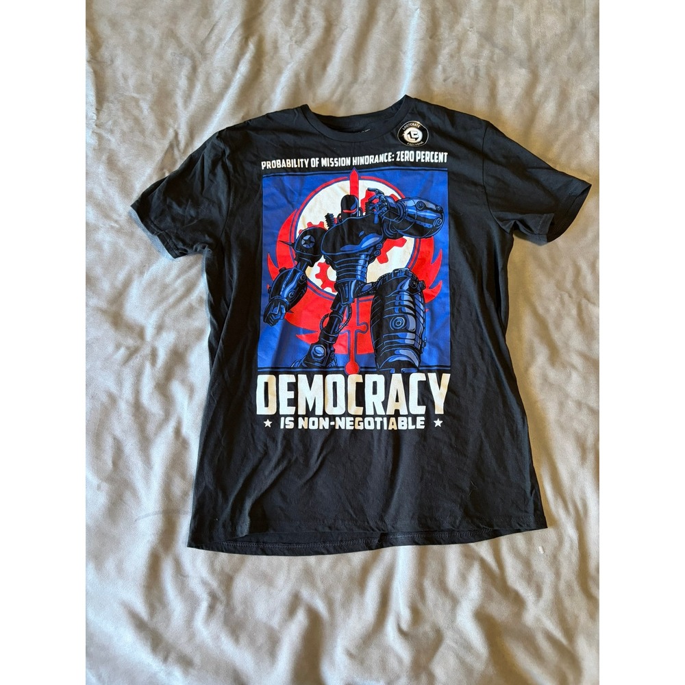 Fallout Liberty Prime T Shirt Mens Medium Black Loot Crate Exclusive Bethesda